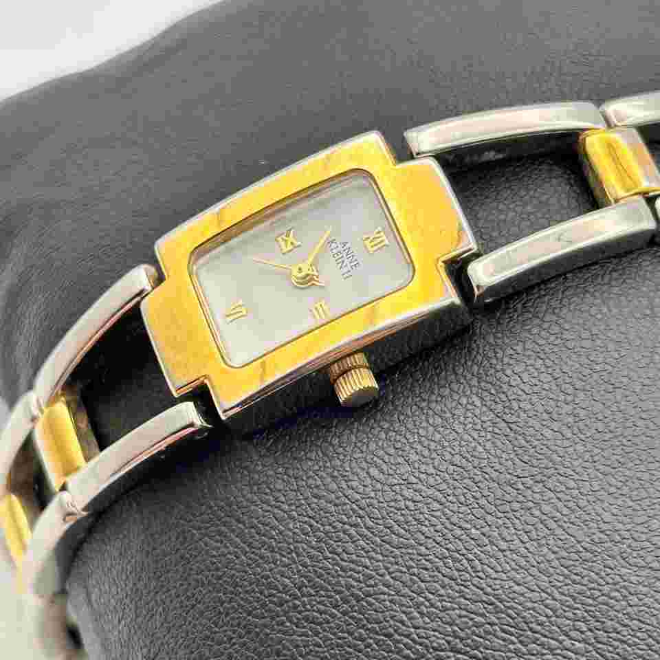 Anne Klein II Silver Gold Stainless Steel Women’s Watch Working New Battery