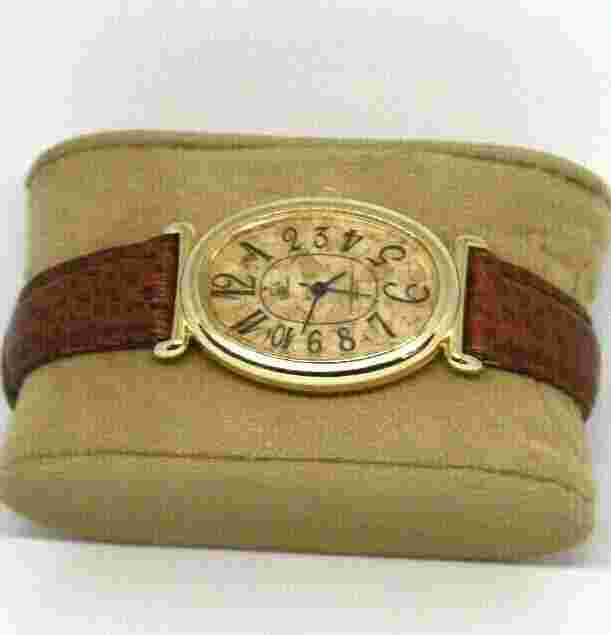 NEW BOCA CLASSIC WOMENS WATCH QUARTZ GENUINE CALFSKIN STRAP BIEGE DIAL