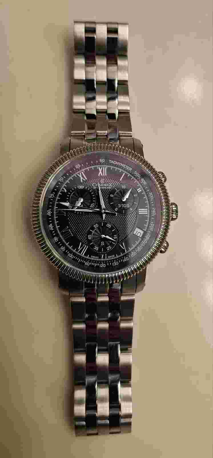 Charmex of Switzerland S3053 President Quartz Chronograph Blue Dial