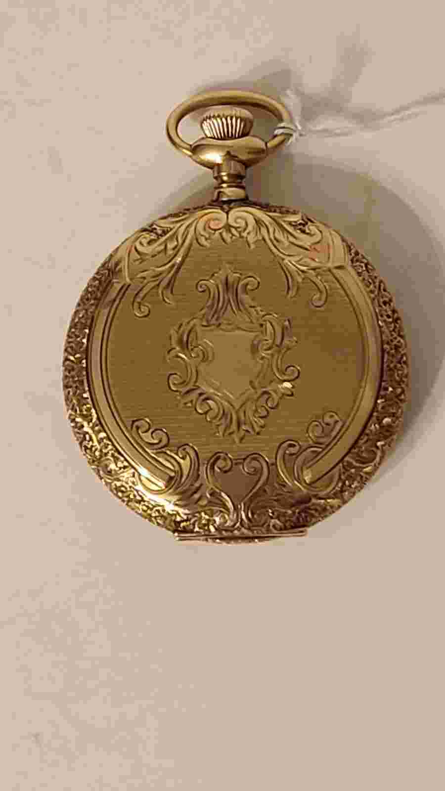 1917 14K GOLD ILLINOIS POCKET WATCH 17 Jewels Size 16s Hunting Case. Runs Great