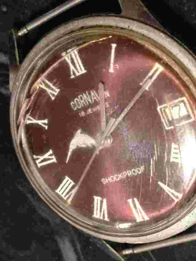 Cornavin Dolphin Vintage Watch 18 Jewel hand wind Shockproof Working NATO Strap