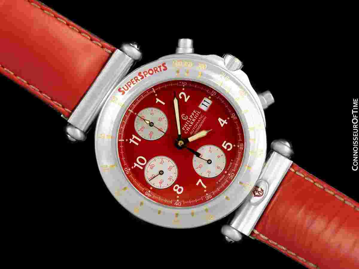 OWNED BY SIEGFRIED & ROY with PHOTO - Philippe Charriol Mens Red SS Chronograph