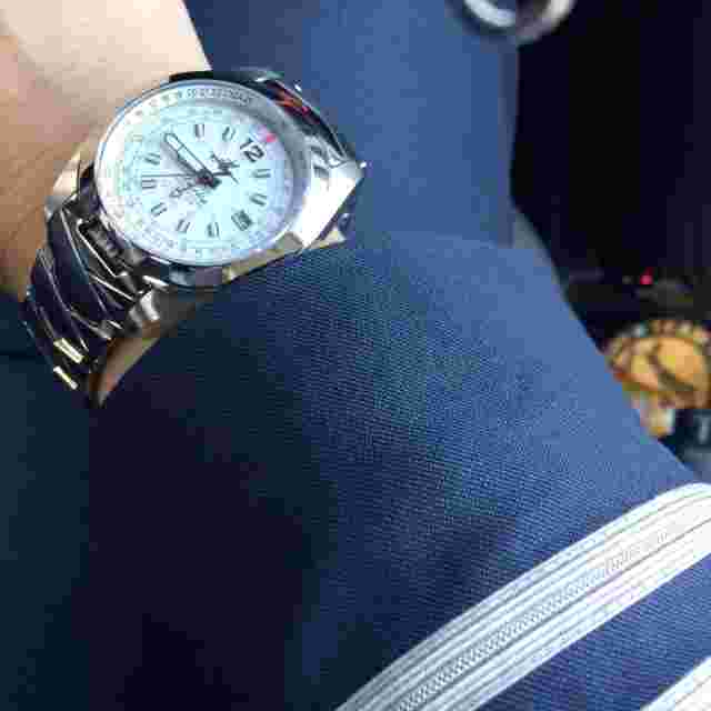 Abingdon Amelia Cloud White GMT Pilot Watch with Stainless Steel AM-CW-SSB