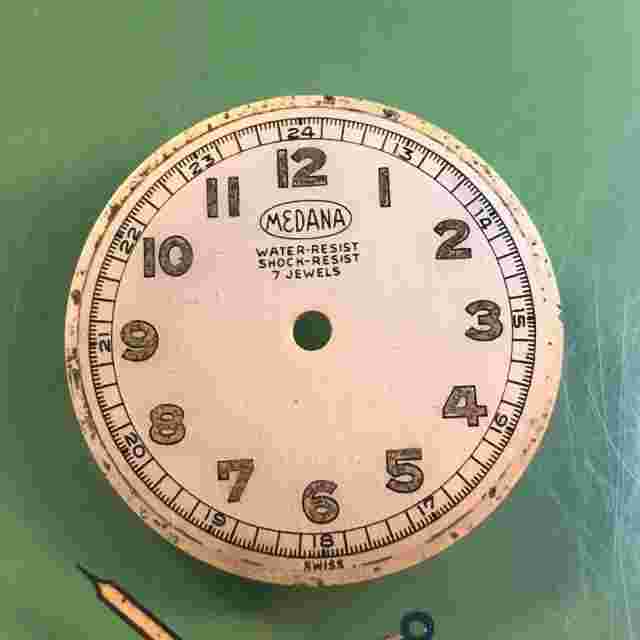 Medana Military Style Watch Dial w/Hands / Q280