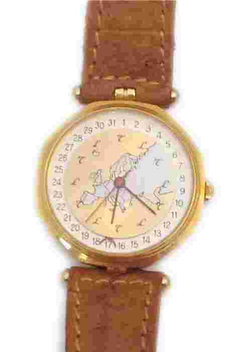 NEW VINTAGE STORE LAMBORGHINI GOLD PLATED UNISEX DATE WATCH