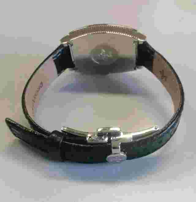 Dreyfuss and co ladies Tank style watch Swiss made with papers. Very good cond