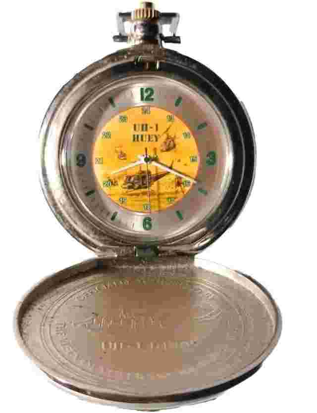 Franklin Mint  Official Vietnam Veterans Collector Pocket Watch  1984 military