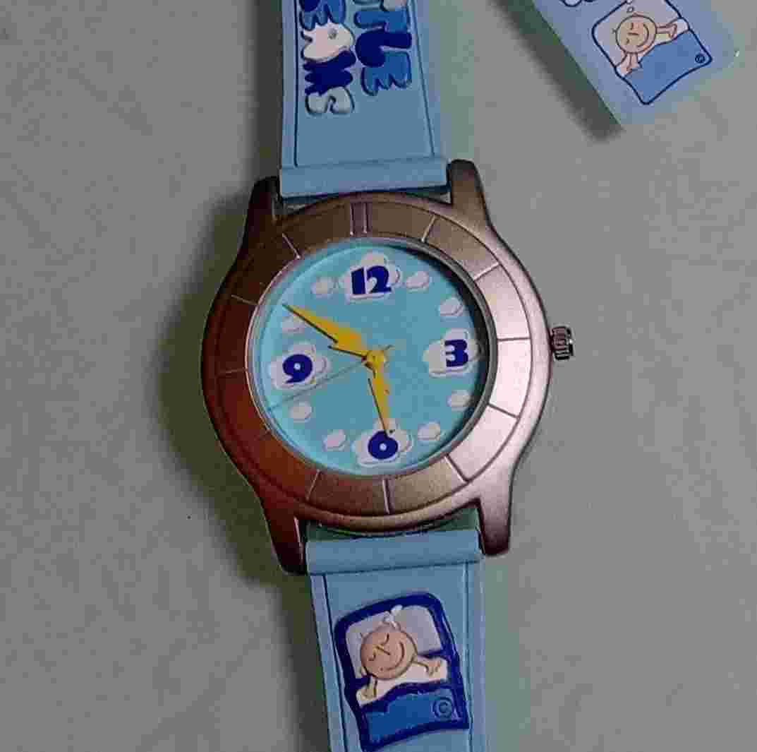 JACQUES FAREL Kid's Watch by Phil Collins Lightening Bolt Art Deco Cloud Dial