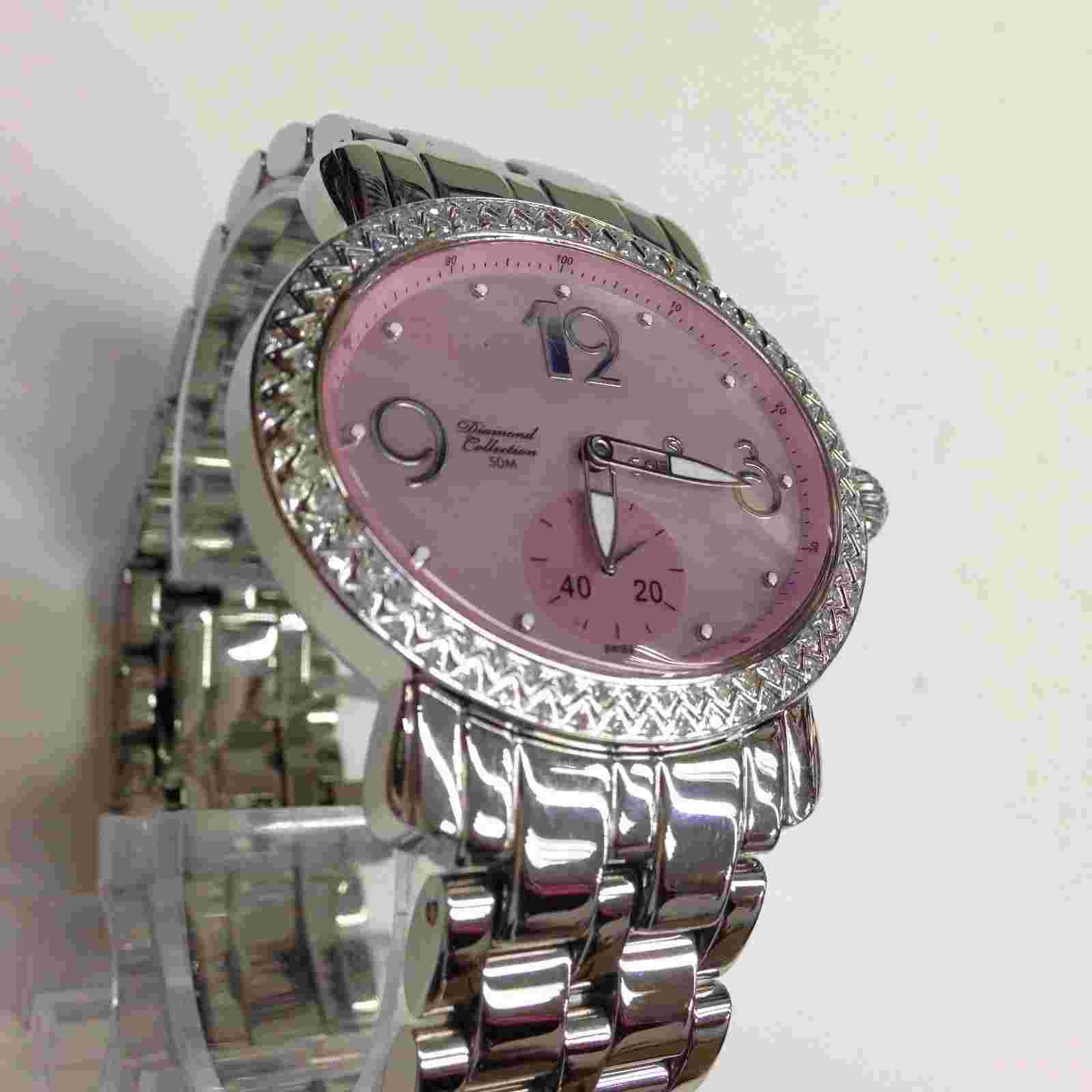 SARTEGO Women's Diamond Collection Swiss Quartz Movement Watch SDPP068S PINK