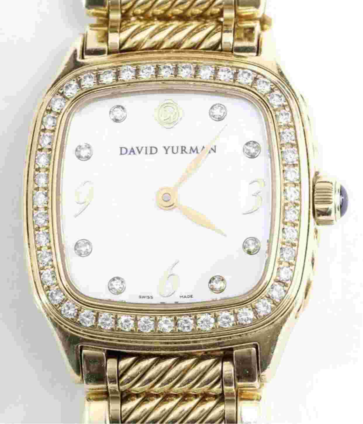 48hr ONLY Special Pricing: David Yurman Thoroughbred 18k Diamond Bezel Watch
