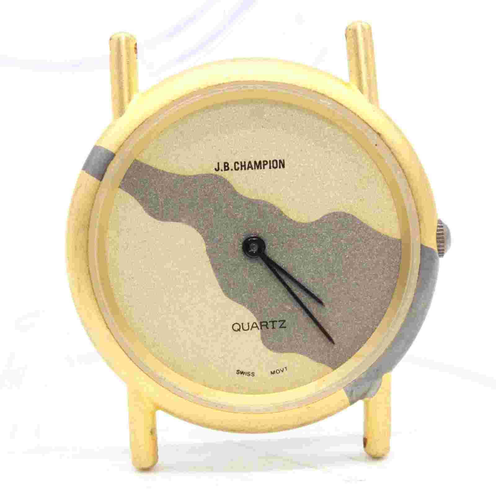 J.B Champion Watch Mens Gold Tone Stainless Steel Swiss Movement Quartz Rare
