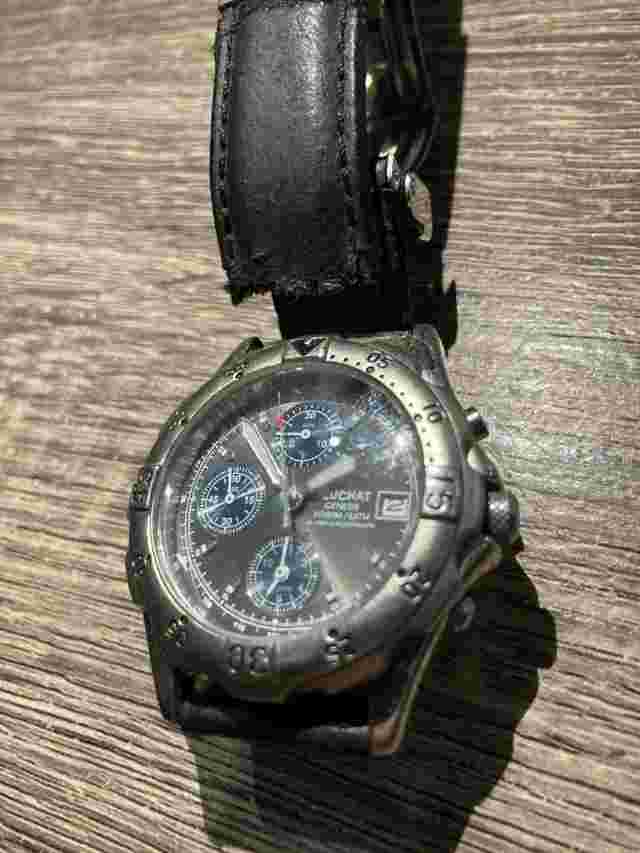 Genuine Vintage BEUCHAT GENESIS WR50m Alarm Chronograph Wrist Watch Divers Luma