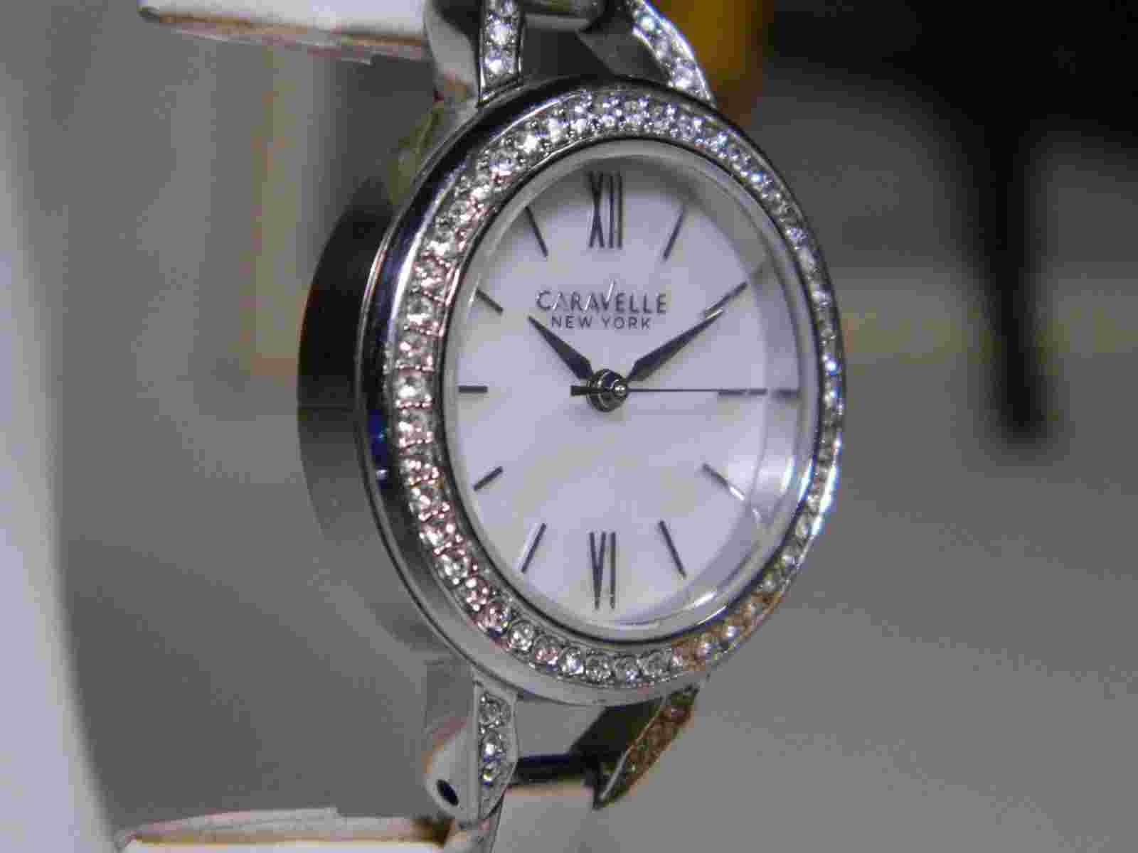 LN Women's Caravelle New York by Bulova Gemmed Watch. XXL Strap. 2 Year Warranty