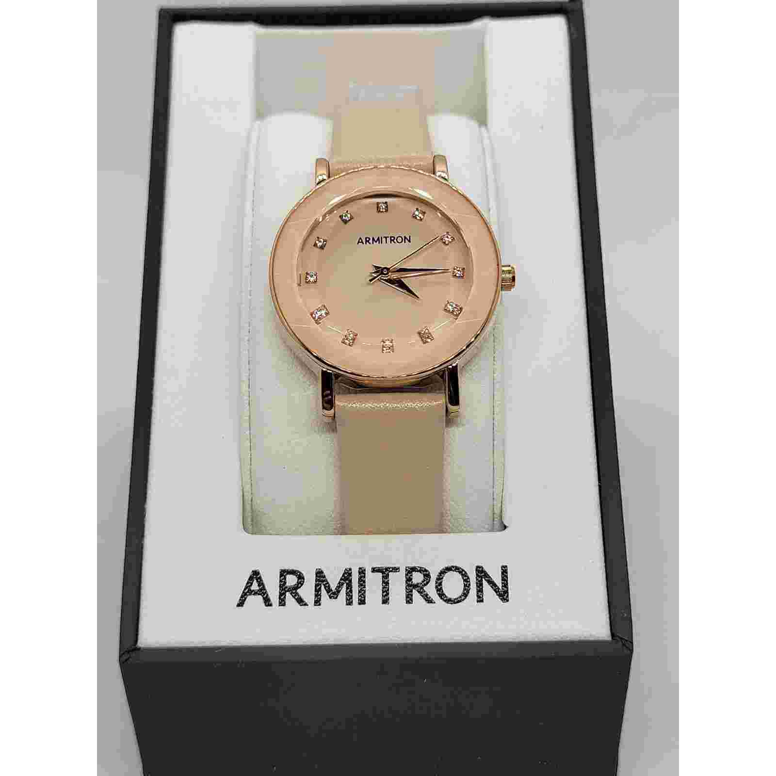 Women's Armitron Leather Swarovski Crystals #14