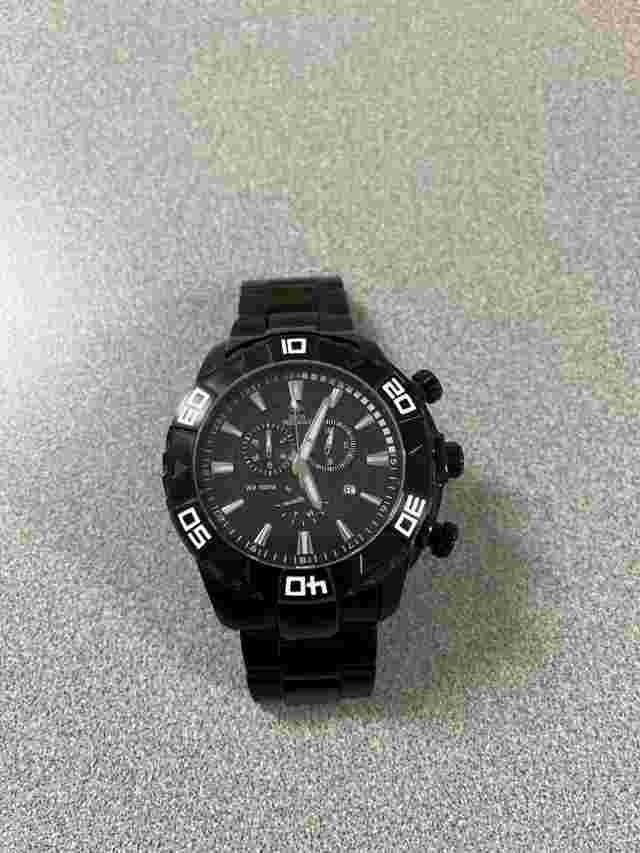 Swiss Precimax Valor Elite SP12155 Chrono Black Stainless Steel 53mm Case!