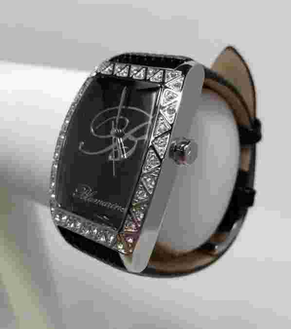 NEW Blumarine BM.3087LS/40 Womens Swarovski Crystal Bezel Black Dial Snake Watch