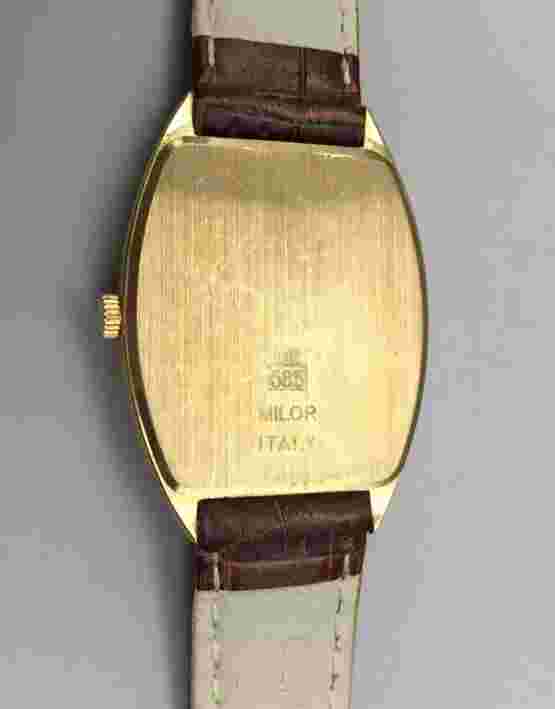 14k Solid Gold Quartz Vicence Watch with New Battery