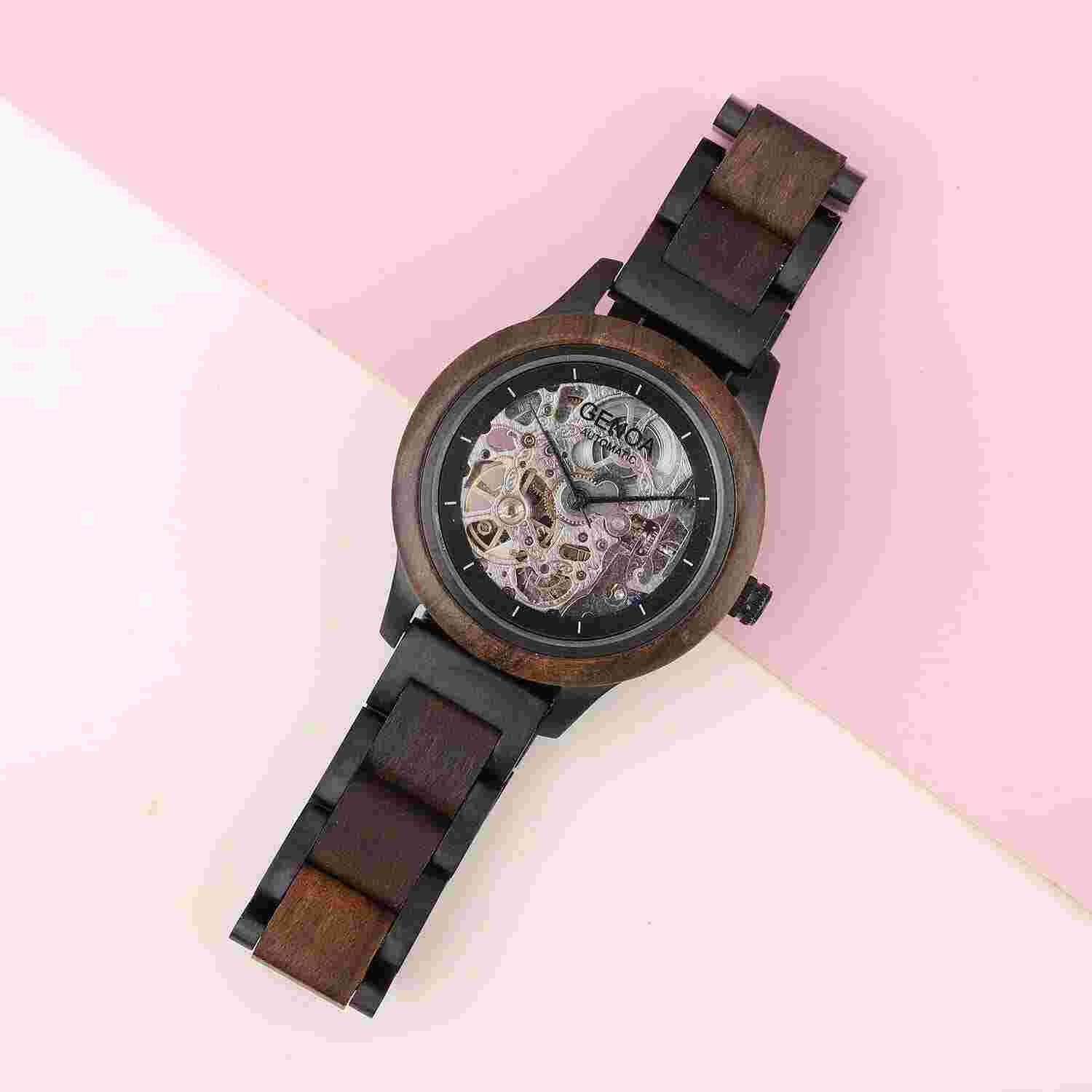 Genoa Automatic Mechanical Movement Watch with Stainless Steel Strap