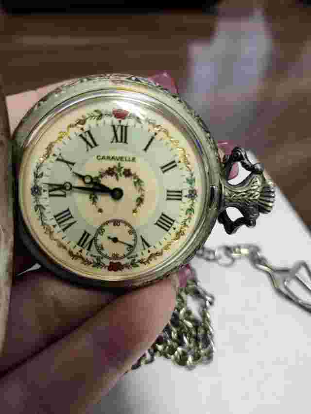 Caravelle Swiss Made Sterling Pocket Watch