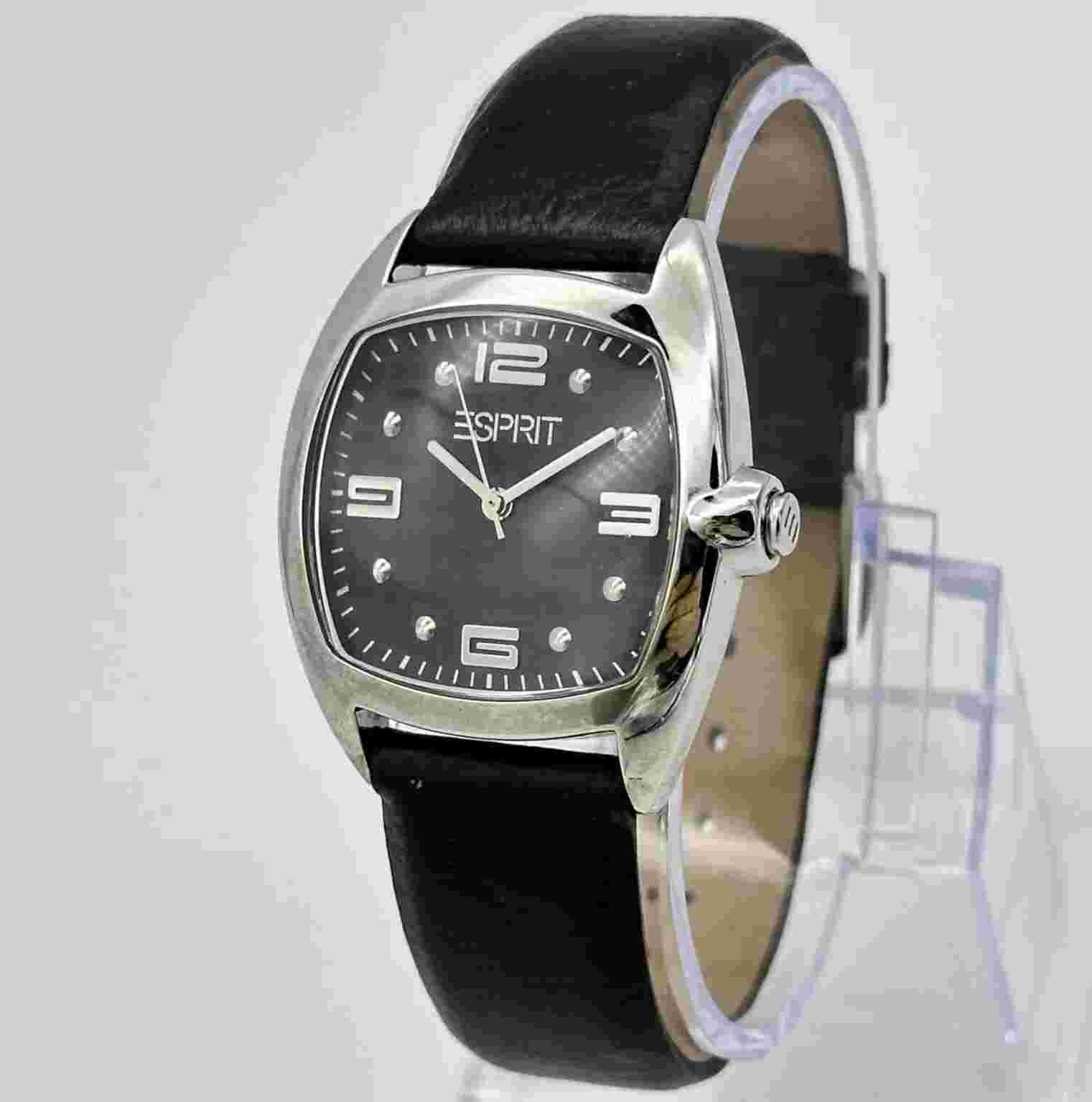 Ladies ESPRIT Silver Tone All Stainless Steel Glossy Dress/Casual Watch, Leather