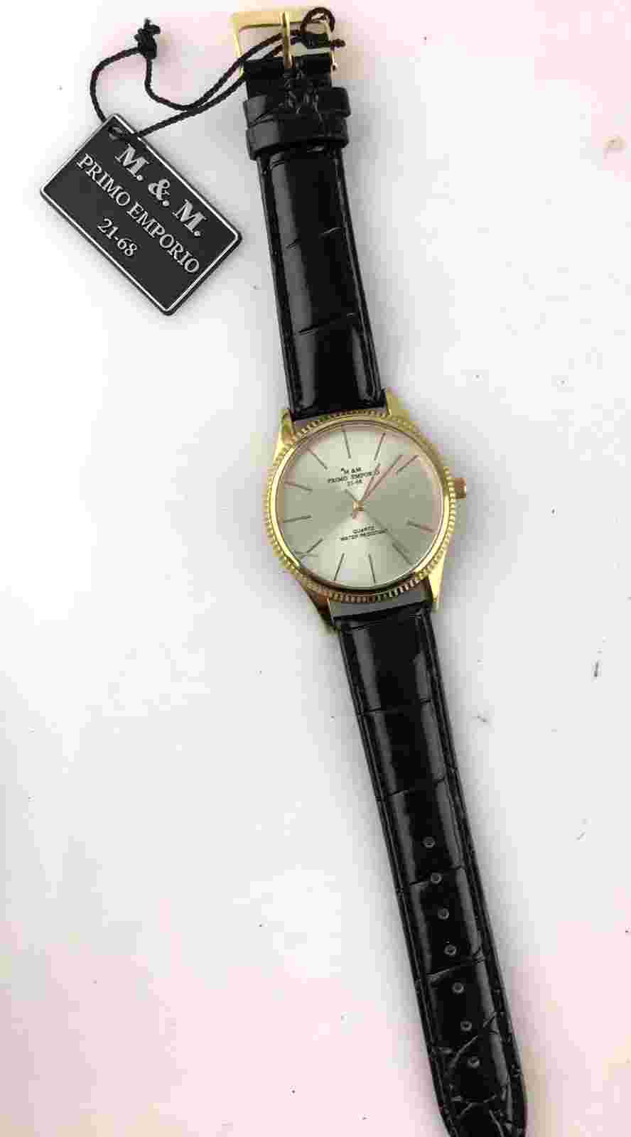 M&M Watch Primo Emporio Quartz Unisex 40 Mm President Sport Snap Crown