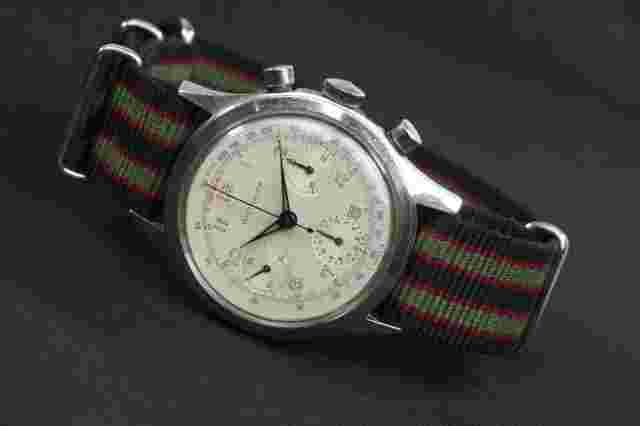 Rare Wittnauer 3 Register Chronograph Ref 6002/5 Circa 1960 Valjoux 72 Fine Cond
