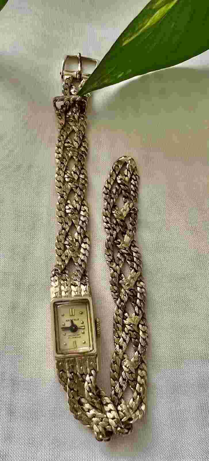 Vintage Watch Women "NASTRIX" Swiss /1/20 10k GF Braided Strap / Gold Tone
