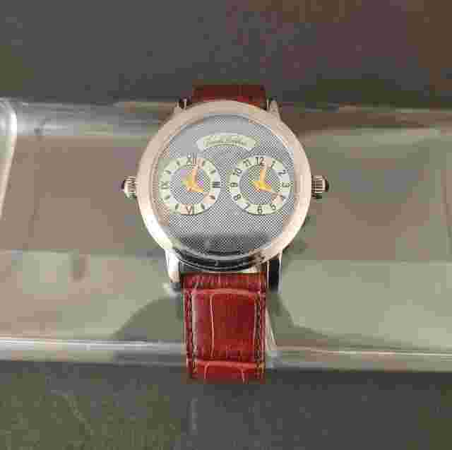 Fine 2014 Brooks Brothers Dual Time Watch w/Genuine Leather Bands - No.21409026