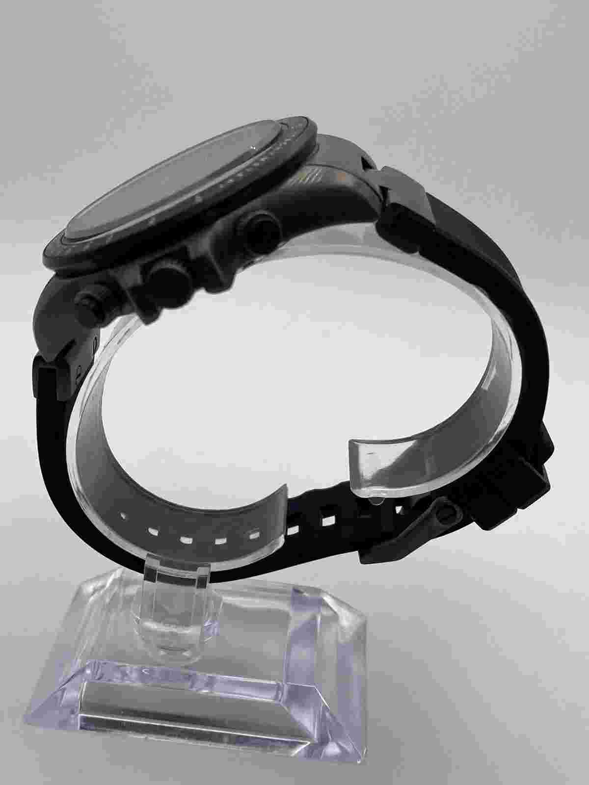 vestal Zr2 chronograph 45mm quartz mens watch black rubber strap Large 10 ATM