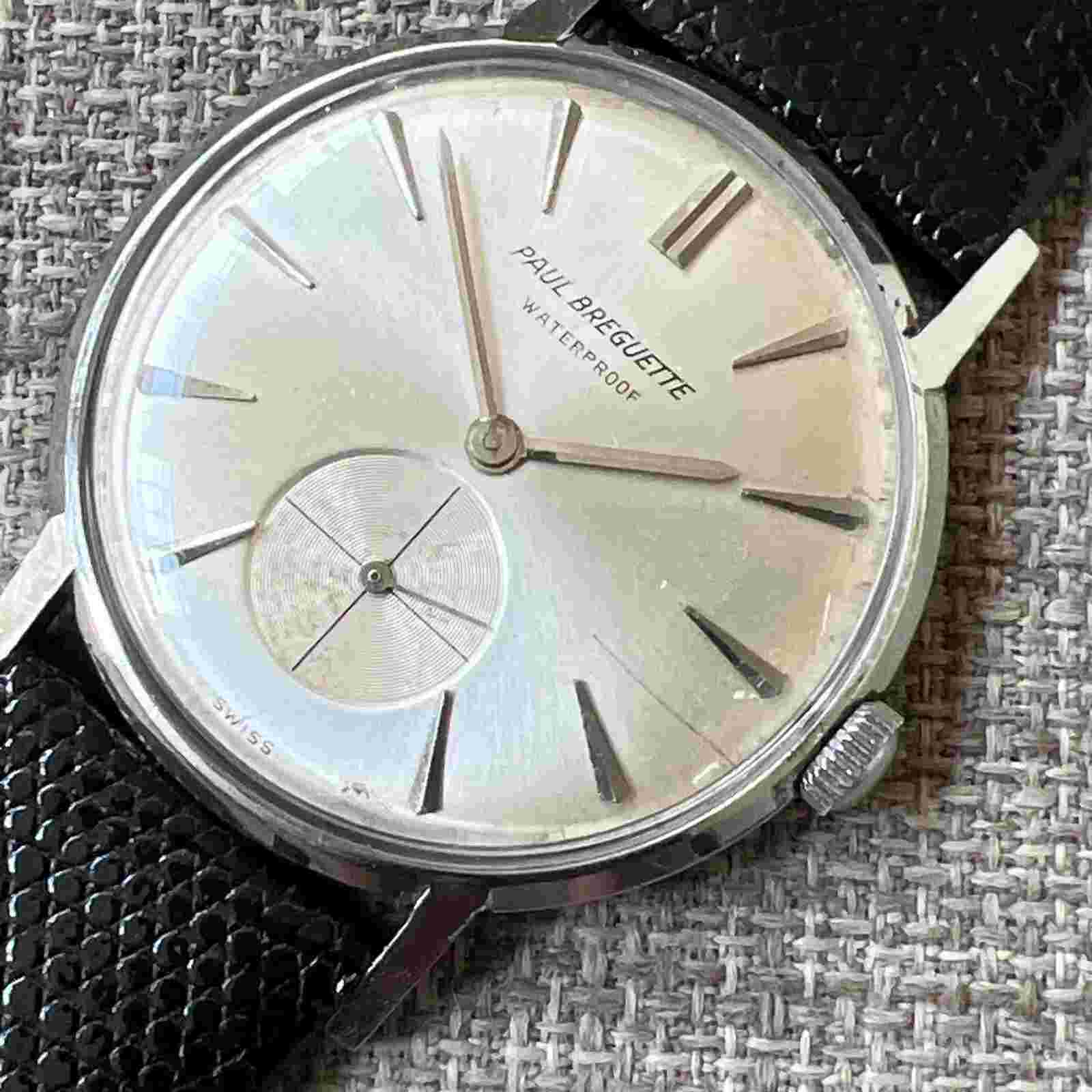 Vintage Men’s Paul Breguette Swiss Ultra Slim Manual Wind Stainless 33.7MM Runs