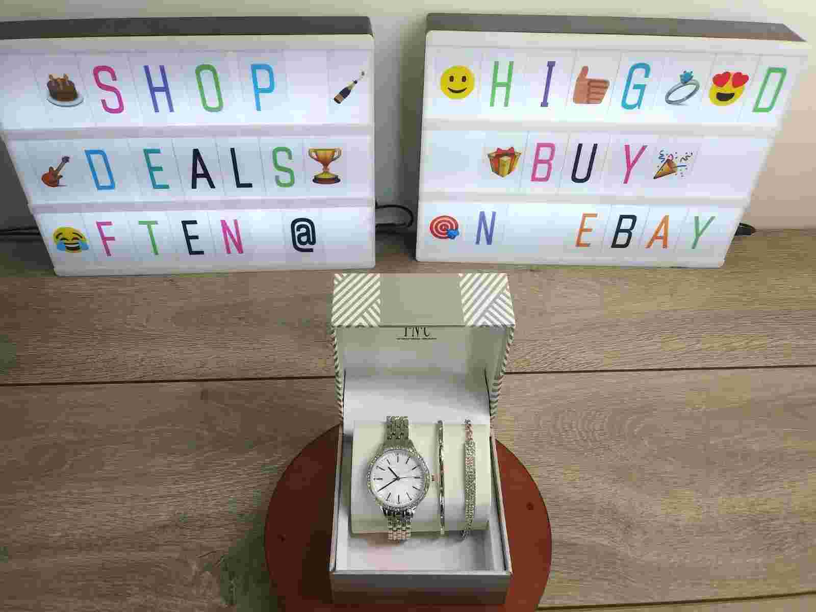 INC Silver Silver toned WATCH BRACELET SET BNIB 36 Mm Cute Trendy