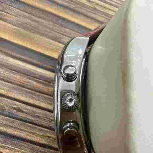 Techno Master Oval Diamond Chrono Watch  With Date Window