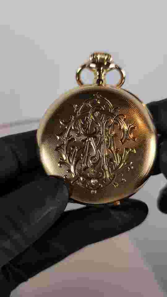 Patek Philippe vintage pocket watch Chronometro Gondolo 56mm SERVICED 18k gold