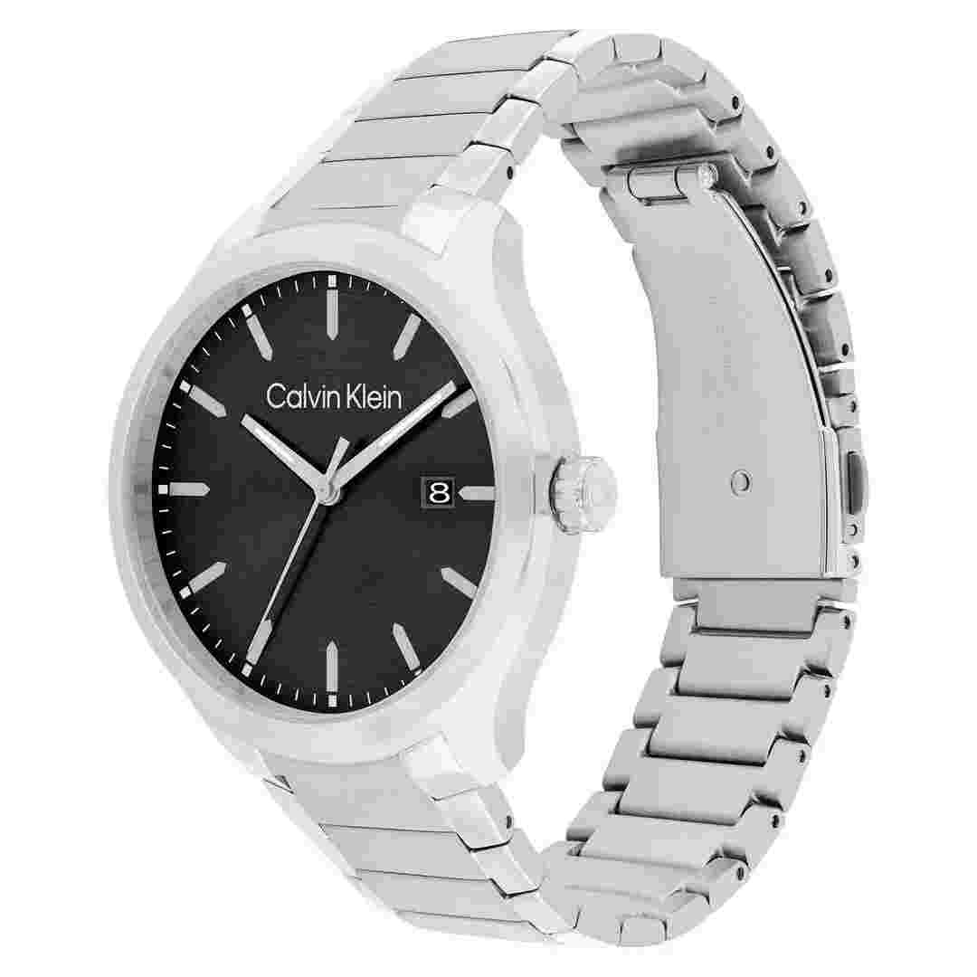 Mens Wristwatch CK CALVIN KLEIN ARCHITECTURAL 25200348 Stainless Steel Black