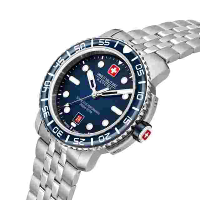 Swiss Military Hanowa Black Marlin Stainless Steel Strap Men Watch SMWGH0001703