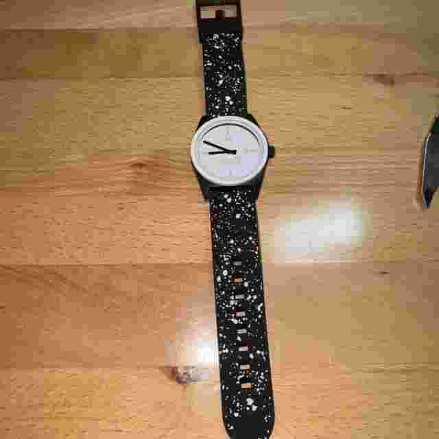 NEFF Daily  Wrist Watch Splatter wIth ABS Back, Amazing Unisex B&W New