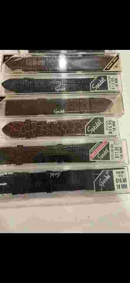Speidel Men’s Leather Watch Bands. 10 Different Bands. Lizard, Croc And Gator