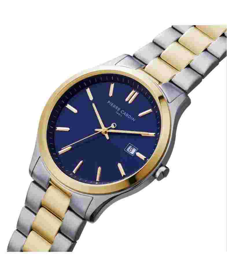 PIERRE CARDIN Men Analog Quartz Casual Watch Classic Dress Blue Dial Waterproof