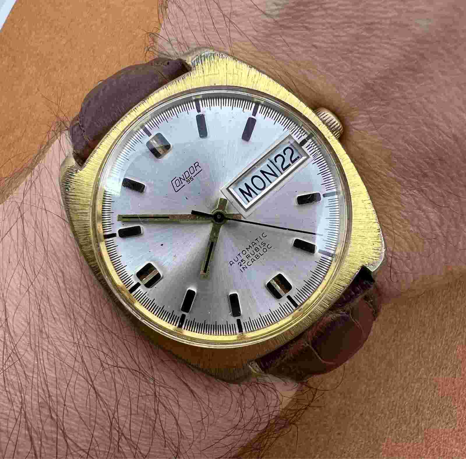 VINTAGE CONDOR 95 AUTOMATIC MENS GOLD PLATED WATCH