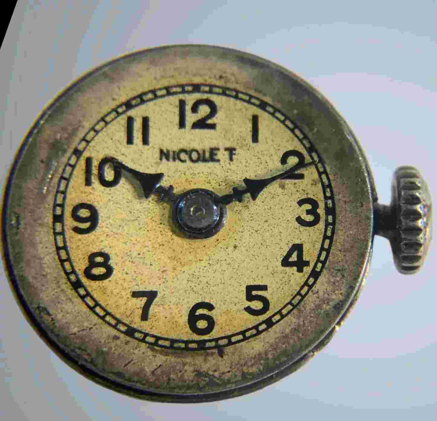 VINTAGE NICOLET PLATINUM COCKTAIL LADIES 17 JEWELS WRISTWATCH 1930’s
