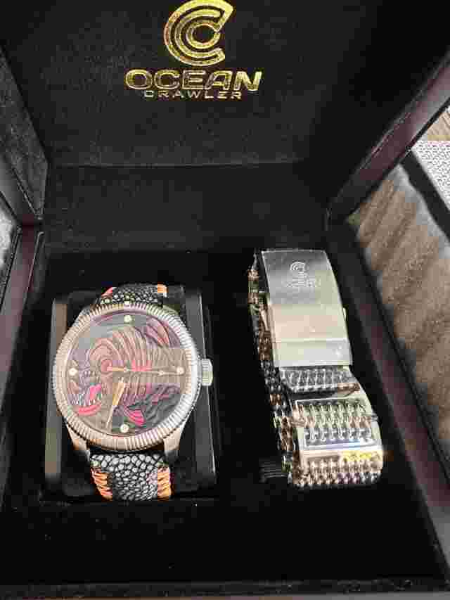 Ocean Crawler Piranha Hand-crafted Ceramic-Enamel Dial Dive Watch