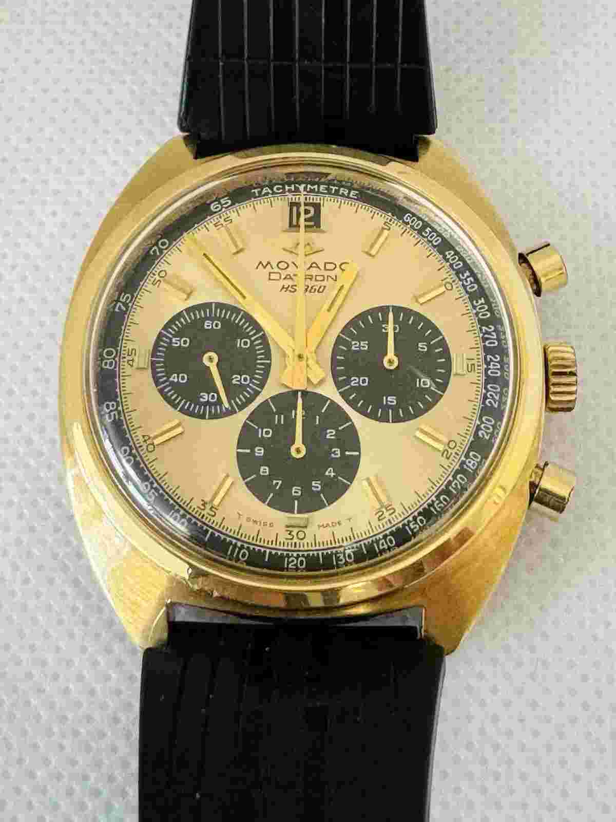 Movado Datron HS 360 Automatic Chrono Watch | 18K Yellow Gold ~ Fully Serviced!