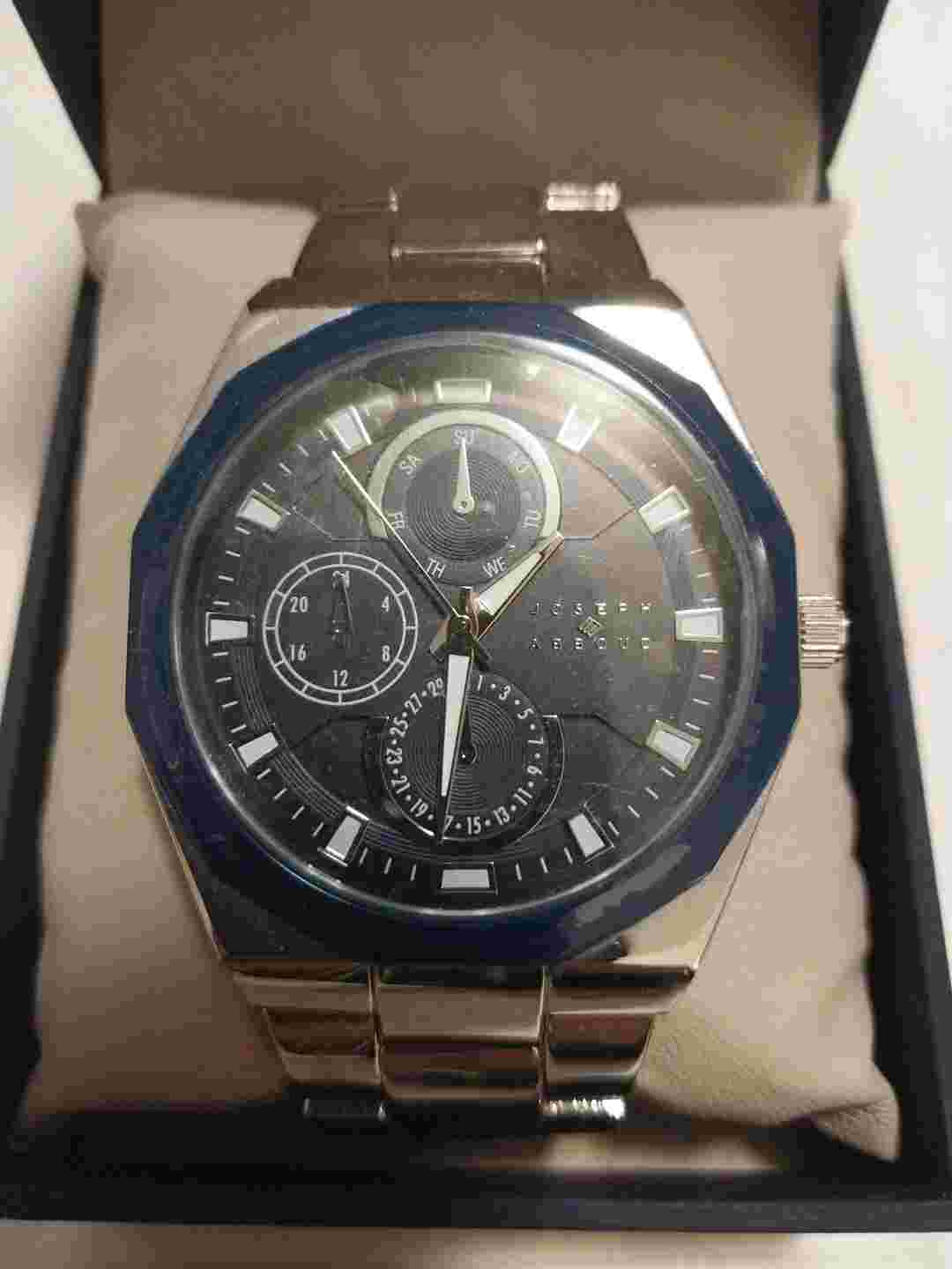 Joseph Abboud Stainless Chronograph Quartz Timepiece