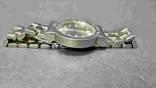 Fondini Stainless Steel Men's Watch Silver Tone Bezel 40mm