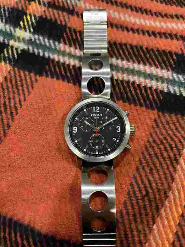 Tissot PRC200 T055417A Swiss Made Men's Watch All Silver Steel Chronograph 42mm