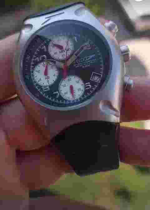 Rare SuperSport Speedo 100m Chronometer Scacg 01 Divers Watch Black Rubber Strap