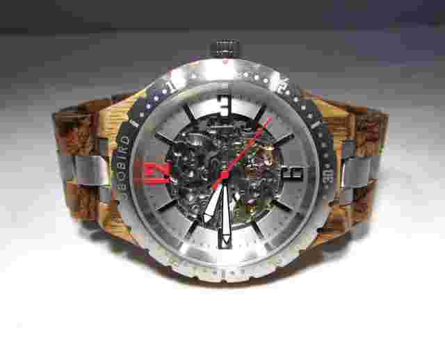 Bobobird SS/Wood Automatic Self-Winding 43mm 21 Jewel Watch w/ Parts C3874