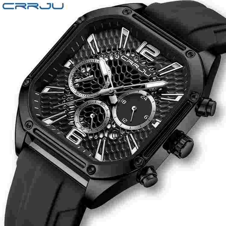 CRRJU Men's, Six-Pin, Business, Quartz Watch, Casual, Watch