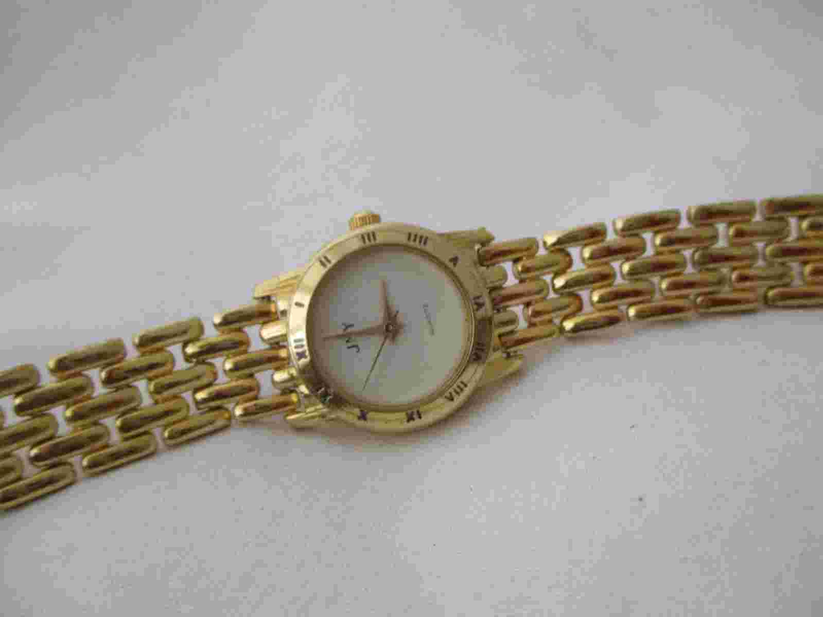 JNY Women's Watch, Goldtone Metal Link Bracelet Band