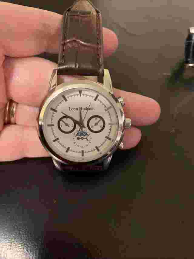 Leon Hudson Brown Leather  Men's Watch, Mint